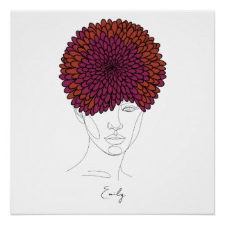 Persoonlijk november geboorte bloem portret perfect poster