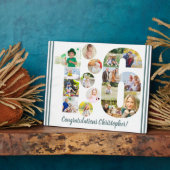 Persoonlijk nummer 16 Foto Collage 16th Birthday Fotoplaat (Zijkant)