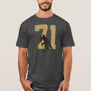 Persoonlijk nummer Golden Hockey Player T-shirt