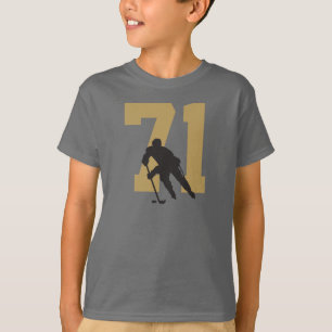 Persoonlijk nummer van Golden Youth Hockey Player T-shirt