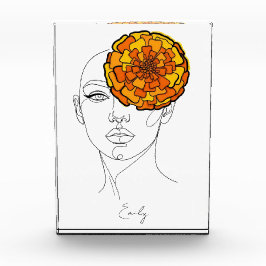 Persoonlijk oktober geboorte bloem portret fotoblokken