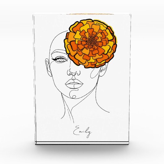 Persoonlijk oktober geboorte bloem portret fotoblokken (Voorkant)