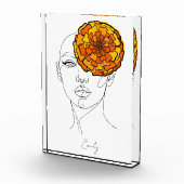 Persoonlijk oktober geboorte bloem portret fotoblokken (Rechts)