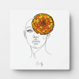 Persoonlijk oktober geboorte bloem portret fotoplaat