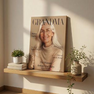 Persoonlijk oma canvas foto cadeau   Luxe Afdruk