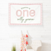Persoonlijk "One Silly Goose" Feestbord - Banner (Insitu)