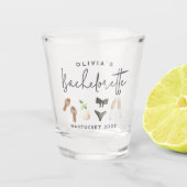 Persoonlijk Onthutsfeest in Zomer Neutalen Shot Glas (Voorkant)