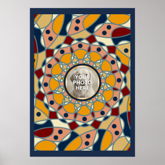 Persoonlijk Ontwerp Fotomandala Baby T-shirt Poster