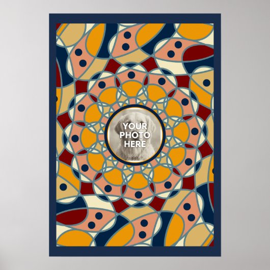 Persoonlijk Ontwerp Fotomandala Baby T-shirt Poster (Voorkant)