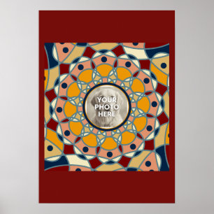 Persoonlijk Ontwerp Fotomandala Baby T-shirt Poster