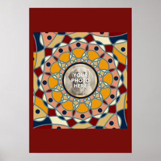Persoonlijk Ontwerp Fotomandala Baby T-shirt Poster