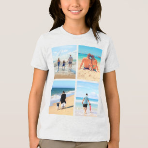 Persoonlijk ontwerp uw eigen aangepaste foto colla Tri-Blend shirt
