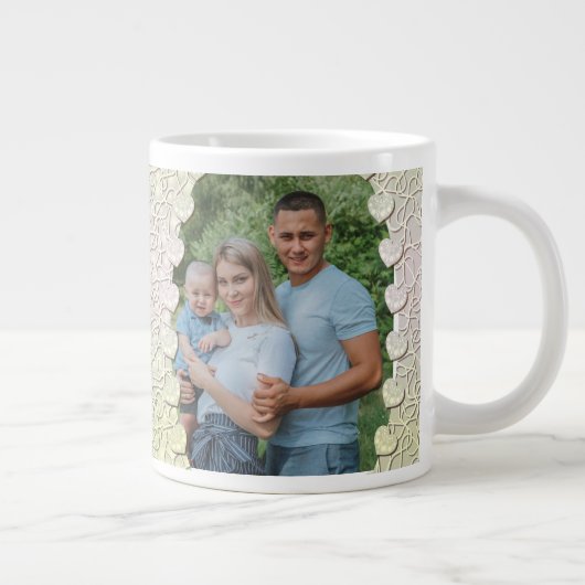 Persoonlijk ontwerp voor glitters-fotomug-wrap extra grote beker (Rechts)