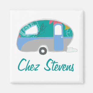 Persoonlijk ontwerp voor retro vintage caravanmagn magneet