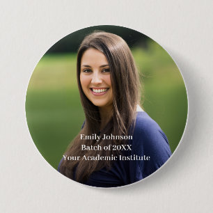 Persoonlijk ontwerp voor school- of universiteitsr ronde button 7,6 cm
