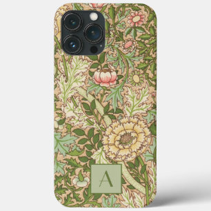Persoonlijk ontwerp William Morris-patroon iPhone 13 Pro Max Hoesje