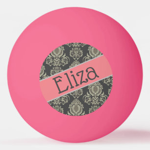 Persoonlijk ontworpen damast naam pingpongballen