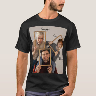 Persoonlijk opa vader zoon t-shirt