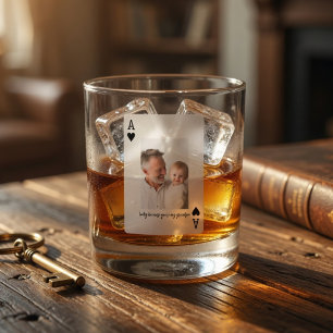 Persoonlijk opa-whiskeyglas Aangepaste foto Whisky Glas