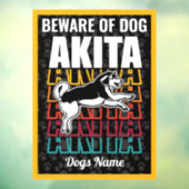 Persoonlijk opletten van de Waarschuwing van Dog A Raamsticker (Vel 3)