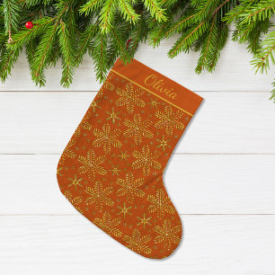 Persoonlijk Oranje en Goud Grote Kerstsok
