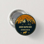 Persoonlijk orgel Sverige print design Ronde Button 3,2 Cm (Voorkant /achterkant)