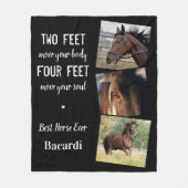 Persoonlijk paard Equestrian Keepomwille 3 Foto Fleece Deken (Voorkant)