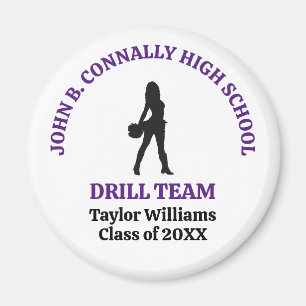 Persoonlijk Paarse Middelbare School Drill Team Da Magneet