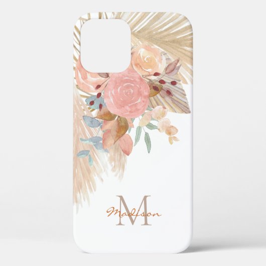 Persoonlijk Pampagras Roze Bloemstuk Case-Mate iPhone Case (Achterkant)