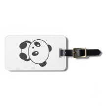 Persoonlijk panda-bagagelabel