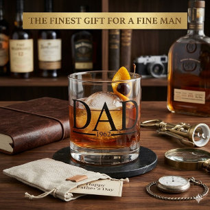 Persoonlijk 'PAPA' oprichtingsjaar Whiskeyglas Whisky Glas