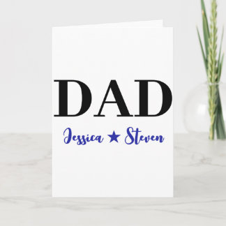 Persoonlijk papa-script T-shirt  Kaart