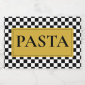 Persoonlijk Pasta Pot Etiket met Klassieke Stijl (Enkel label)