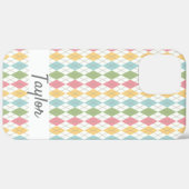 Persoonlijk Pastel Argyle Patroon Case-Mate iPhone Case (Achterkant / Rechts)