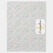 Persoonlijk Pastel Boog Esthetisch Patroon Roze Bl Fleece Deken (Voorkant)