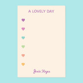 Persoonlijk Pastel Hart Notitieblok Post-it® Notes