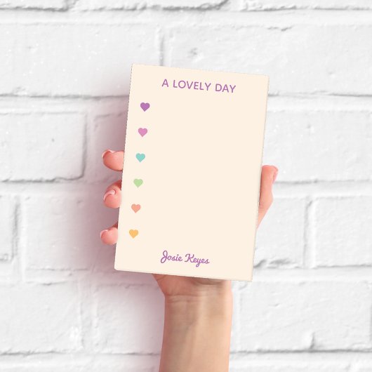 Persoonlijk Pastel Hart Notitieblok Post-it® Notes