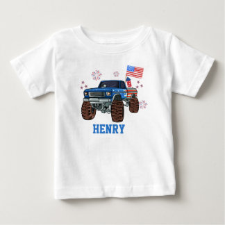 Persoonlijk Patriotisch Monstertruck Peuter T-Shir