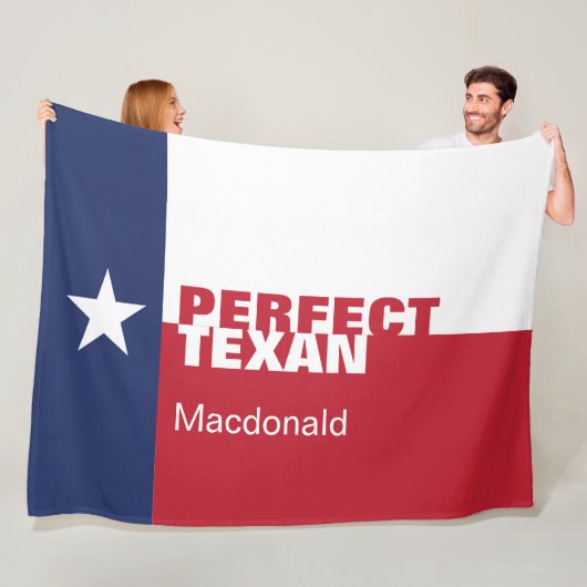 Persoonlijk PERFECT TEXAN Fleece Deken (In situ)