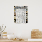 Persoonlijk Perpetual Beach Birthday Calendar Poster (Keuken)