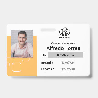 Persoonlijk Personeelsbadge, Naam Foto, Bedrijf, L Badge