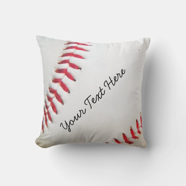 Persoonlijk Pillow White Baseball red stitching Kussen (Voorkant)