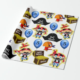 Persoonlijk Pirate Birthday Cadeaupapier