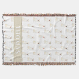 Persoonlijk Pitbull Staffy (wit) Deken