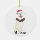 Persoonlijk Pitbull Staffy (wit) Keramisch Ornament (Achterkant)