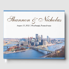 Persoonlijk Pittsburgh Skyline Guest Book Gastenboek
