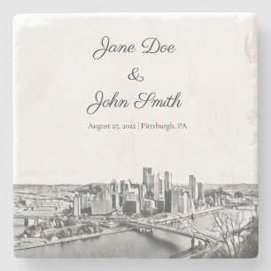 Persoonlijk Pittsburgh Stone-Onderzetter Stenen Onderzetter