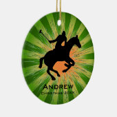 Persoonlijk Polo-Ornament Keramisch Ornament (Rechts)