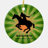 Persoonlijk Polo-Ornament Keramisch Ornament (Achterkant)