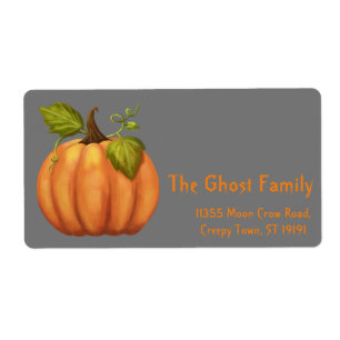 Persoonlijk pompoenlabel voor gepersonaliseerde Ha Etiket